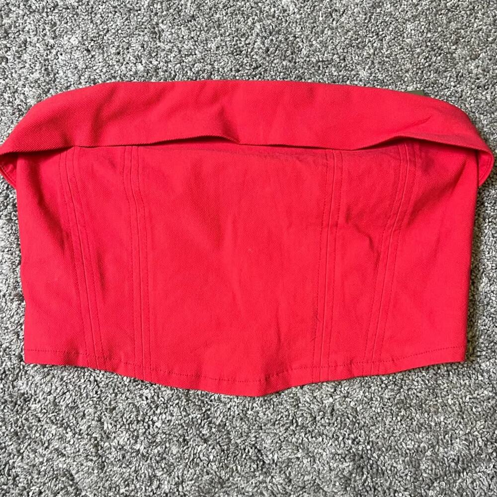 Wild Fable Red Strapless Bandeau Top Size Medium NWT